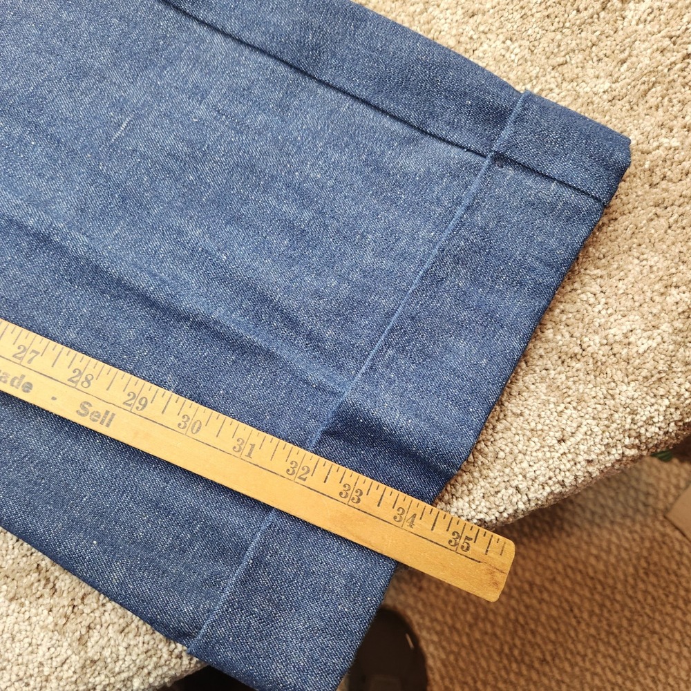 Maverick Blue Bell Vintage Flare Leg Denim Jeans Dark Wash Deadstock USA 34x34 - Picture 5 of 12